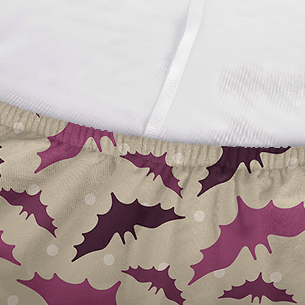Purple Halloween Bat Pattern Print Sofa Cover