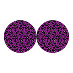 Purple Halloween Coffin Pattern Print Car Coasters