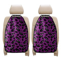 Purple Halloween Coffin Pattern Print Car Seat Organizers
