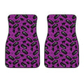 Purple Halloween Coffin Pattern Print Front Car Floor Mats