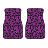 Purple Halloween Coffin Pattern Print Front Car Floor Mats