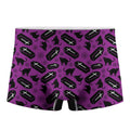 Purple Halloween Coffin Pattern Print Men's Boxer Briefs
