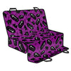 Purple Halloween Coffin Pattern Print Pet Car Back Seat Cover