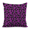 Purple Halloween Coffin Pattern Print Pillow Cover