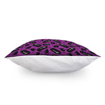 Purple Halloween Coffin Pattern Print Pillow Cover