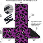 Purple Halloween Coffin Pattern Print Recliner Protector