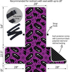 Purple Halloween Coffin Pattern Print Recliner Protector