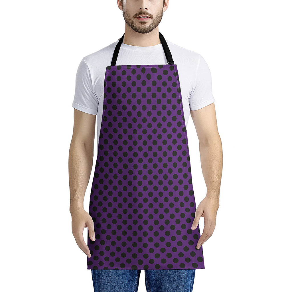 Purple Halloween Pattern Print Apron