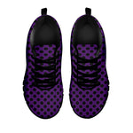 Purple Halloween Pattern Print Black Sneakers