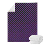 Purple Halloween Pattern Print Blanket