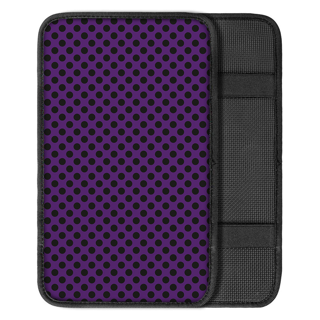 Purple Halloween Pattern Print Car Center Console Cover