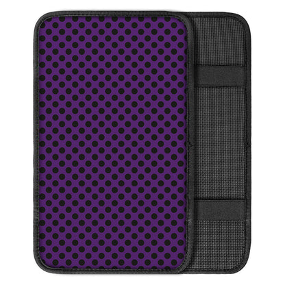 Purple Halloween Pattern Print Car Center Console Cover