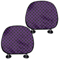 Purple Halloween Pattern Print Car Headrest Covers