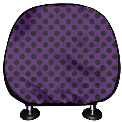 Purple Halloween Pattern Print Car Headrest Covers