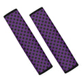 Purple Halloween Pattern Print Car Seat Belt Covers