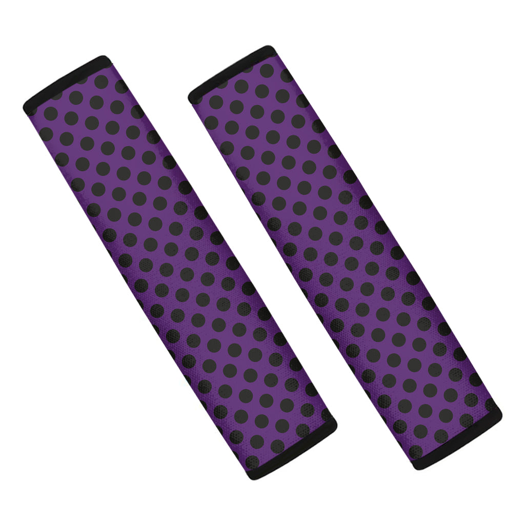 Purple Halloween Pattern Print Car Seat Belt Covers