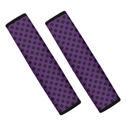 Purple Halloween Pattern Print Car Seat Belt Covers