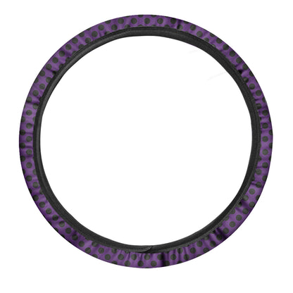 Purple Halloween Pattern Print Car Steering Wheel Cover