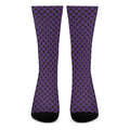 Purple Halloween Pattern Print Crew Socks