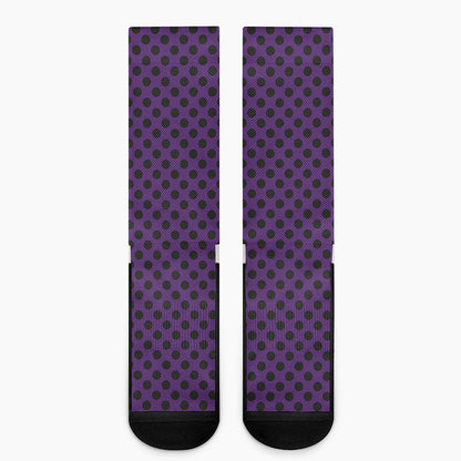 Purple Halloween Pattern Print Crew Socks