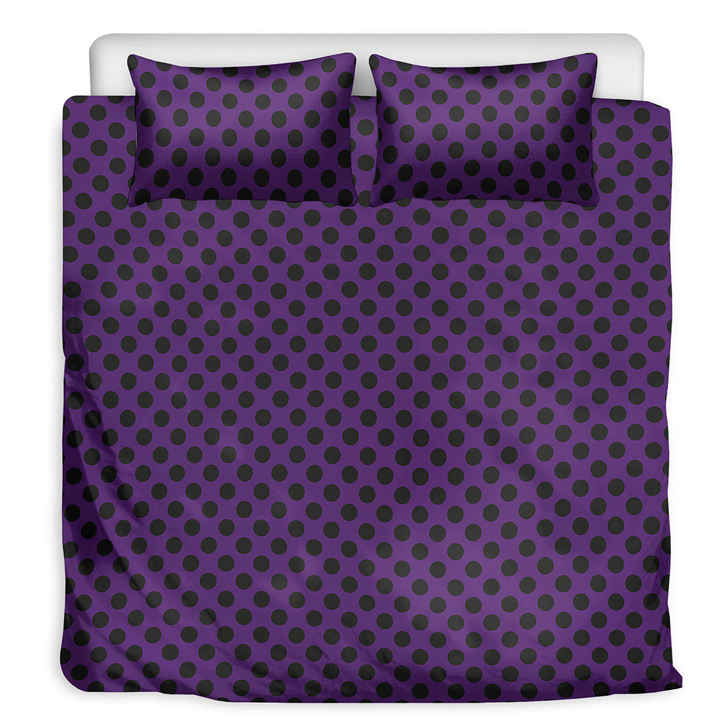 Purple Halloween Pattern Print Duvet Cover Bedding Set