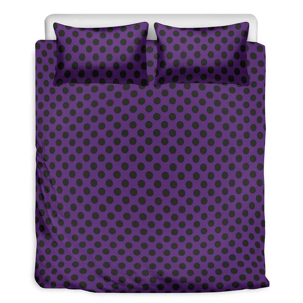 Purple Halloween Pattern Print Duvet Cover Bedding Set