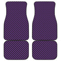 Purple Halloween Pattern Print Front and Back Car Floor Mats