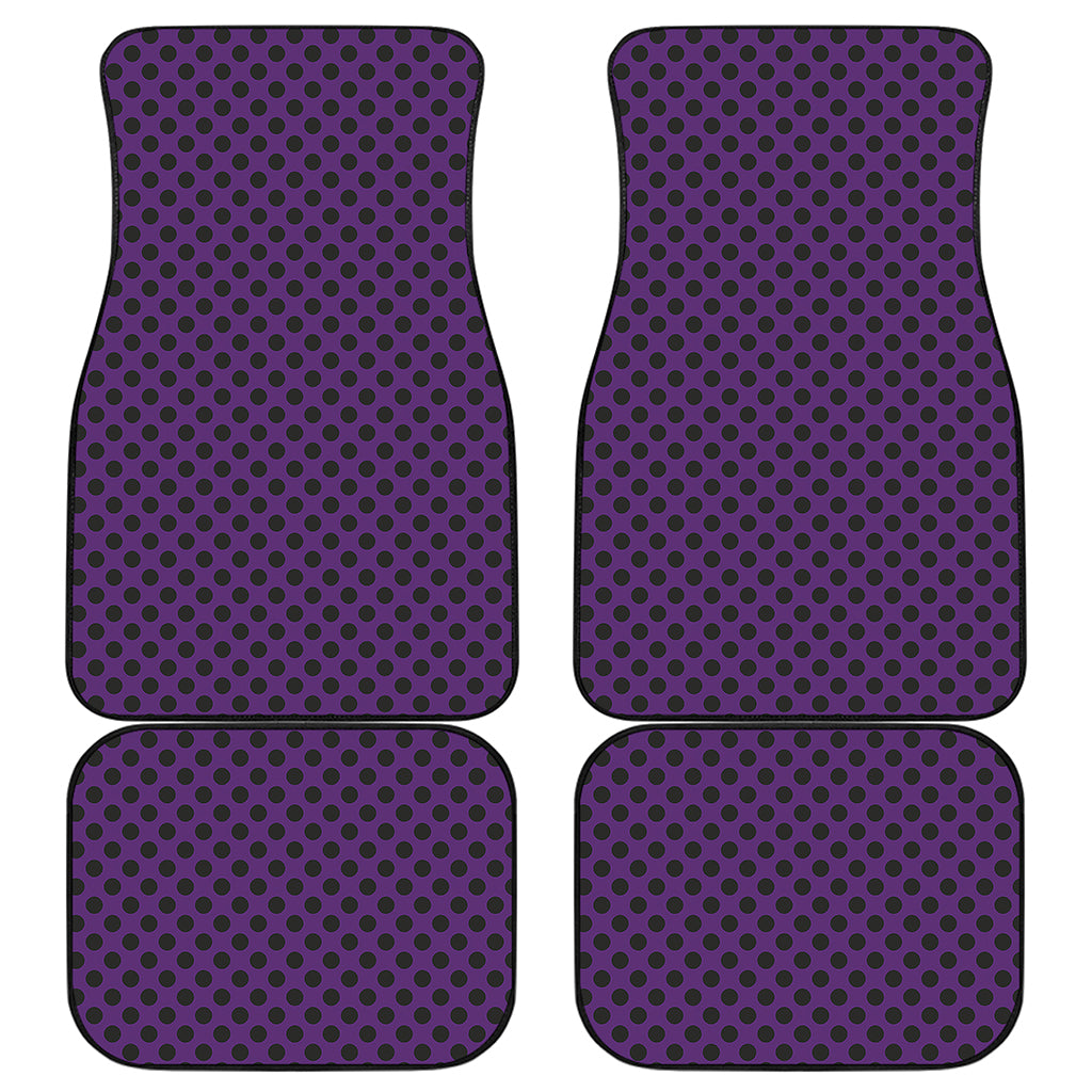 Purple Halloween Pattern Print Front and Back Car Floor Mats