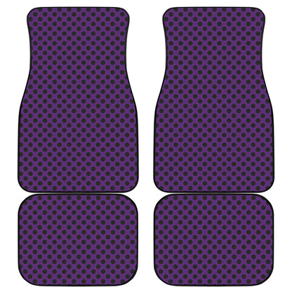 Purple Halloween Pattern Print Front and Back Car Floor Mats