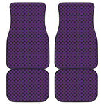 Purple Halloween Pattern Print Front and Back Car Floor Mats