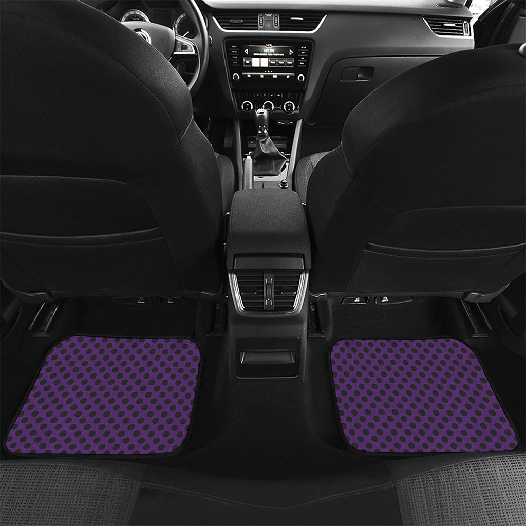 Purple Halloween Pattern Print Front and Back Car Floor Mats