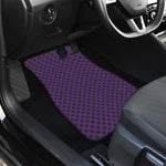 Purple Halloween Pattern Print Front and Back Car Floor Mats
