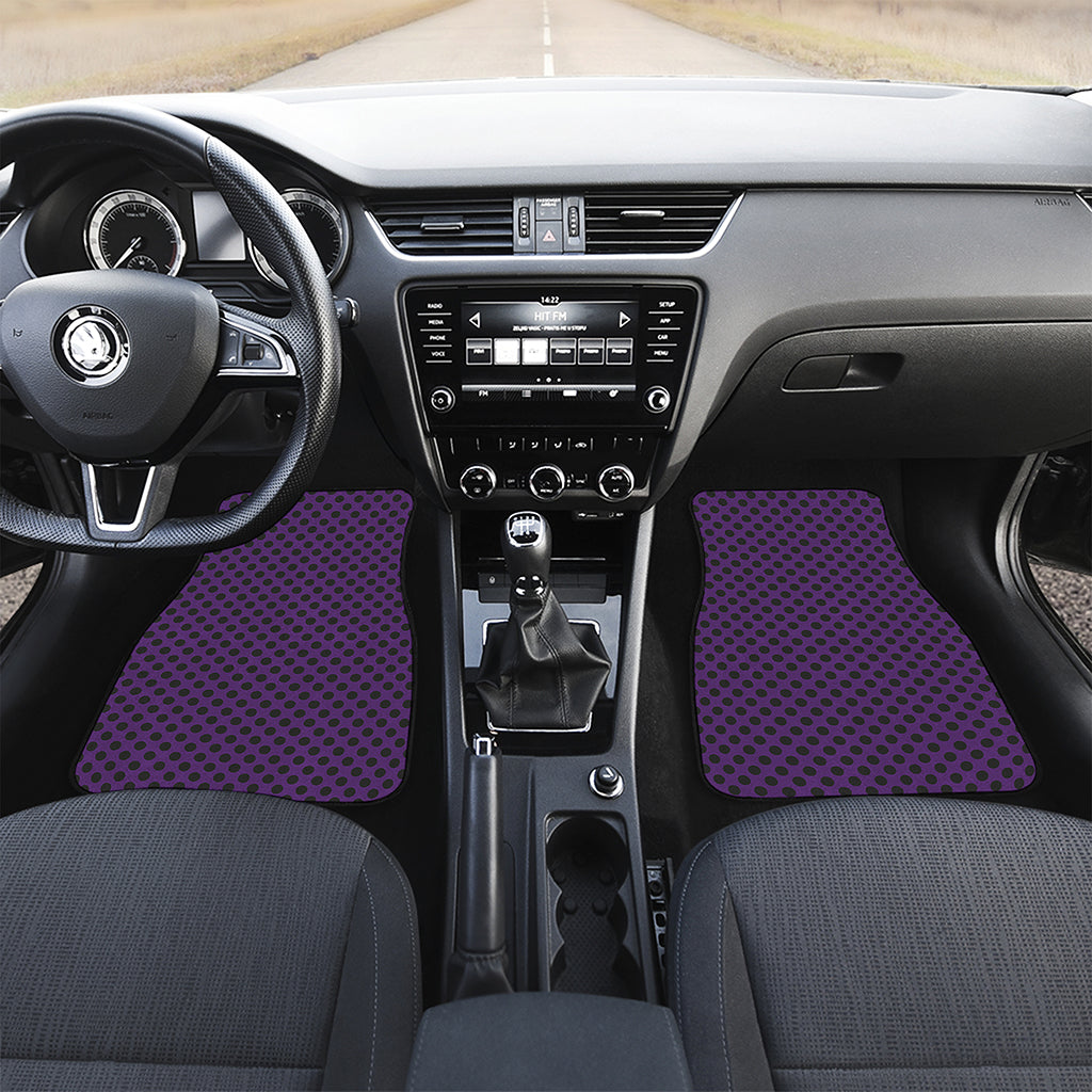 Purple Halloween Pattern Print Front Car Floor Mats