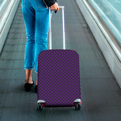 Purple Halloween Pattern Print Luggage Cover