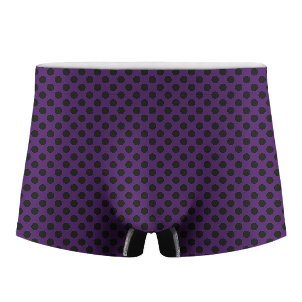 Purple Halloween Pattern Print Men's Boxer Briefs