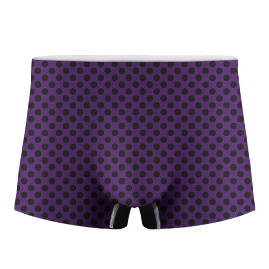 Purple Halloween Pattern Print Men's Boxer Briefs