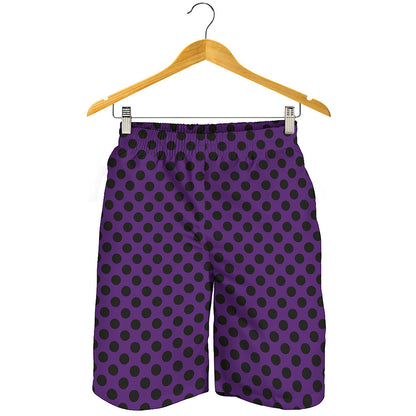 Purple Halloween Pattern Print Men's Shorts