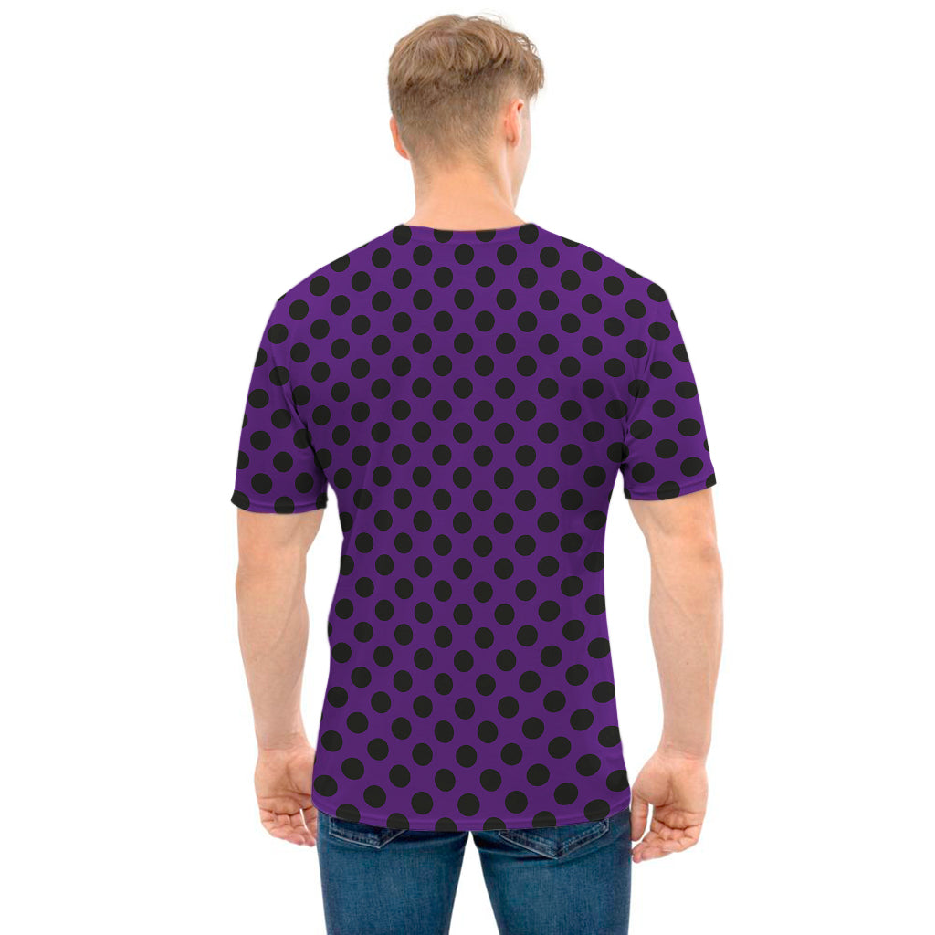 Purple Halloween Pattern Print Men's T-Shirt