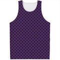 Purple Halloween Pattern Print Men's Tank Top