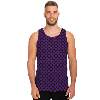 Purple Halloween Pattern Print Men's Tank Top