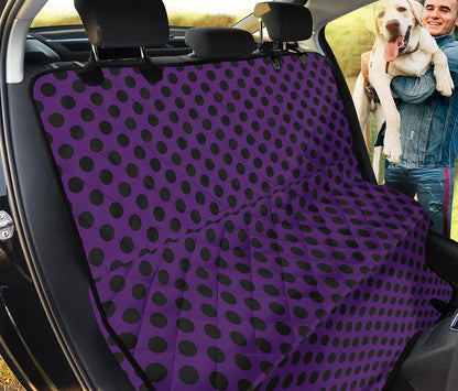 Purple Halloween Pattern Print Pet Car Back Seat Cover