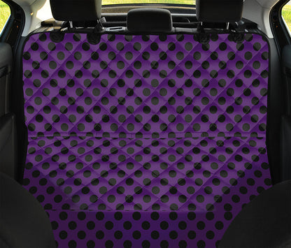 Purple Halloween Pattern Print Pet Car Back Seat Cover