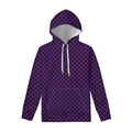 Purple Halloween Pattern Print Pullover Hoodie