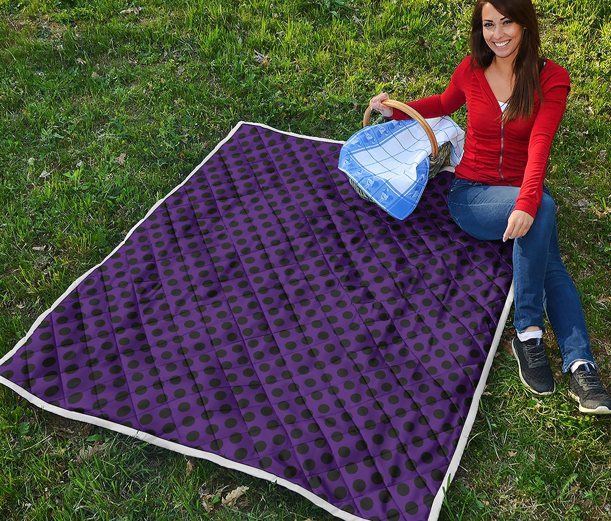 Purple Halloween Pattern Print Quilt