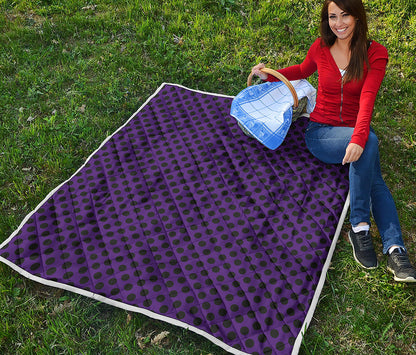Purple Halloween Pattern Print Quilt