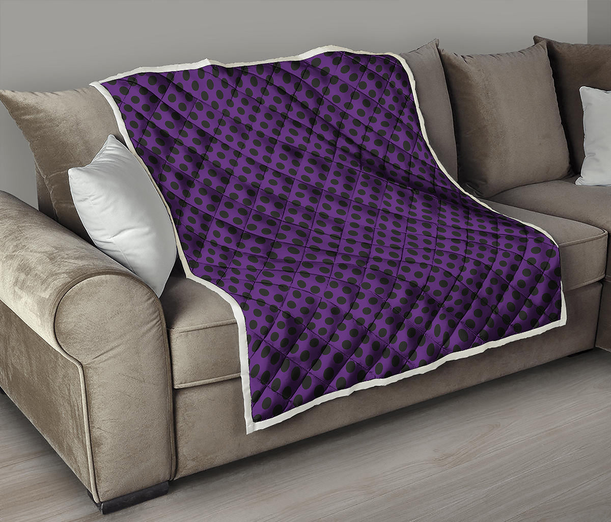 Purple Halloween Pattern Print Quilt