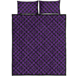 Purple Halloween Pattern Print Quilt Bed Set
