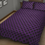 Purple Halloween Pattern Print Quilt Bed Set
