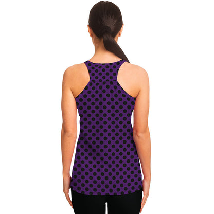 Purple Halloween Pattern Print Women's Racerback Tank Top