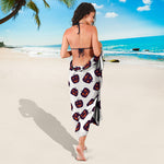 Purple Halloween Pumpkin Pattern Print Beach Sarong Wrap